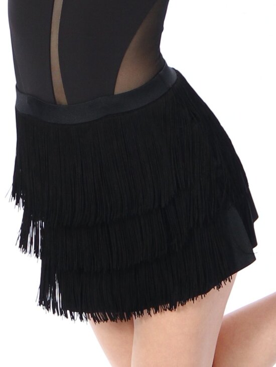Weissman Dresses & Skirts - Weissman Black Fringe Mini Skirt - Flapper Jazz Dance Costume Club Goth